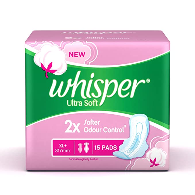 Whisper Ultra Soft XL+  15 Pads